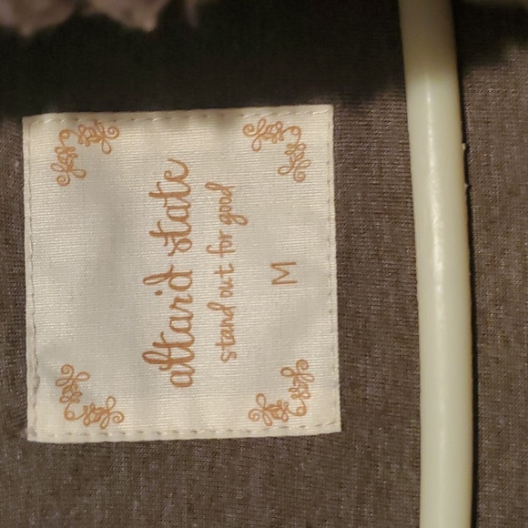 Alter'd State Womens Medium  Brown Wooly Jacket with mock collar - Picture 2 of 16